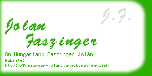 jolan faszinger business card